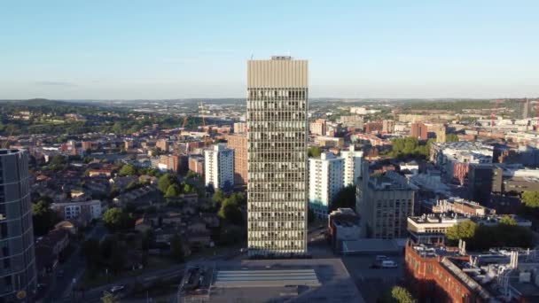 University Sheffield Arts Tower Weston Park Shot 3840X2160 Fps Professional — Stok video