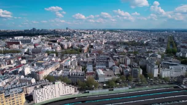 Paris Gare Nord Train Station France Aerial Drone View — 图库视频影像