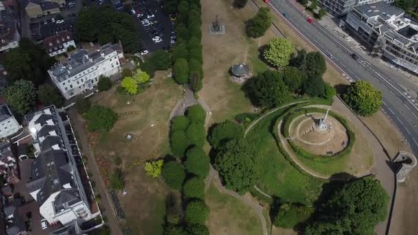 Αεροφωτογραφία Των Κήπων Νταν Τζον Στο Καντέρμπουρι Κεντ Της Αγγλίας — Αρχείο Βίντεο