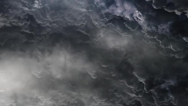 Oscuro Superficie Gruesas Nubes Cúmulos — Vídeo de stock