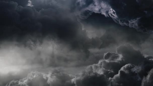 Pov Thunderstorm Dark Cloud Gray Cumulus Cloud — Αρχείο Βίντεο