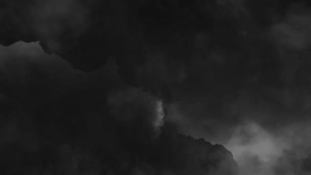 Tormentas Eléctricas Rayos Nubes Oscuras — Vídeo de stock