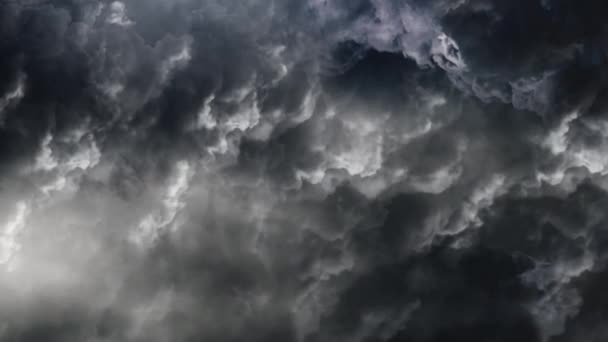 Thunderstorm Flashed Dark Clouds — Stok video