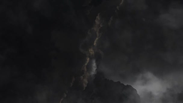 Dark Cumulonimbus Clouds Thunderstorms — Stock Video