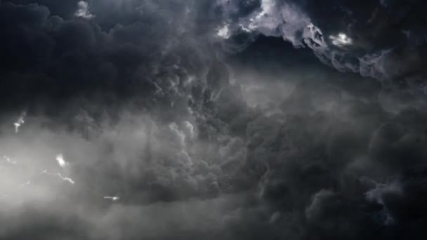 Thunderstorm Accompanied Flash Dark Clouds — Vídeo de Stock