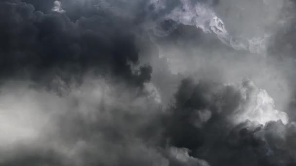 Thunderstorm Lightning Dark Gray Cloud — Αρχείο Βίντεο