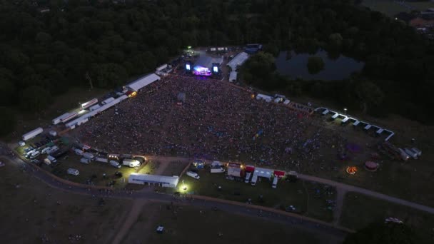 Lets Rock Southampton Festival Static Shot Drone2 — Stok Video