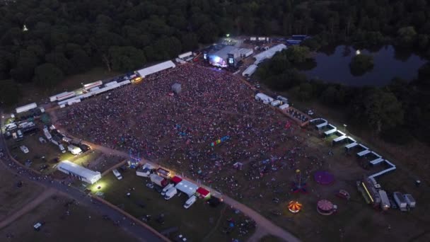 Lets Rock Festival Southampton Orbit Shot Drone — Stok Video