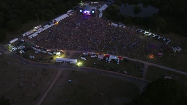 Lets Rock Festival Southampton Pan Shot — Stok Video