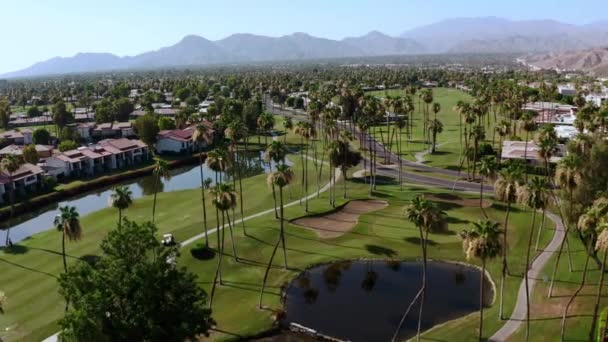 Overhead Footage Palm Spring Valley California Los Angeles Captured Drone — Stockvideo