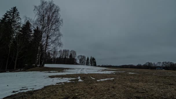 Stormy Weather Dark Overcast Sky All Day Time Lapse Ends — Stok video