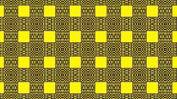Computerized Animation Bright Yellow Paper Layout Design Sliding Left Motion — Vídeo de Stock