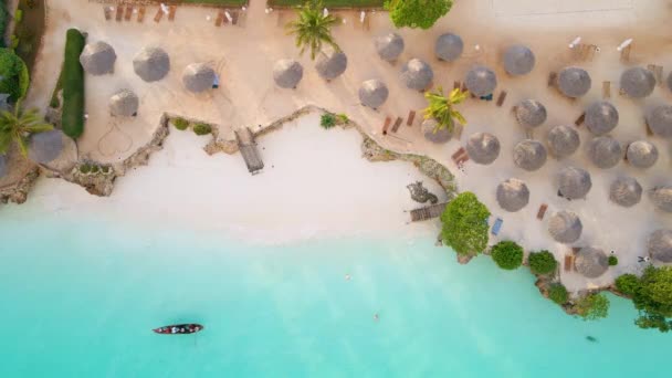 Nungwi Beach Zanzibar Tanzania June 2022 Various Resorts Coast Indian — 비디오
