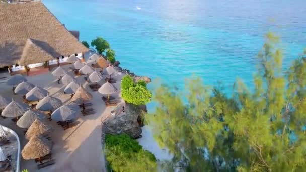 Nungwi Beach Zanzibar Tanzania June 2022 Resort Coast Indian Ocean — Stock video