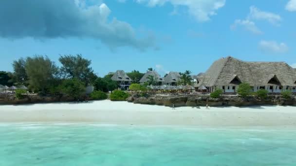 Nungwi Beach Zanzibar Tanzania Various Resorts Coast Indian Ocean Nungwi — Video Stock