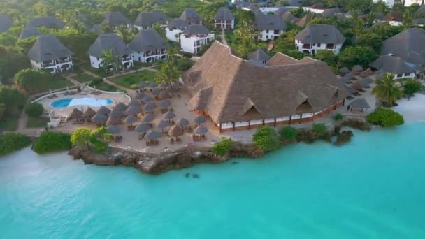 Nungwi Beach Zanzibar Tanzania June 2022 Resort Coast Indian Ocean — 图库视频影像