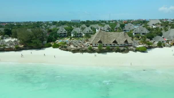 Nungwi Beach Zanzibar Tanzania Various Resorts Coast Indian Ocean Nungwi — Vídeo de Stock