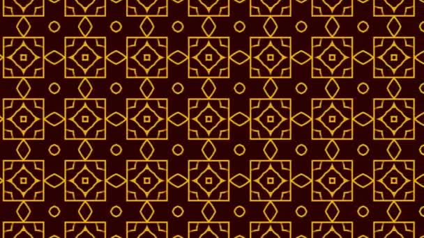 Vintage Floral Seamless Tile Brown Pattern Sliding Sliding Sideward Abstract — Stockvideo