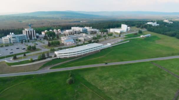 Drone Video Campus University Alaska Fairbanks Summer Day — Video Stock