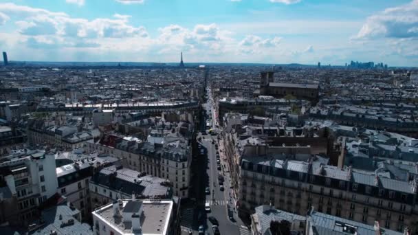 Flying Fayette Street Saint Vincent Paul Catholic Church Paris France — Vídeos de Stock