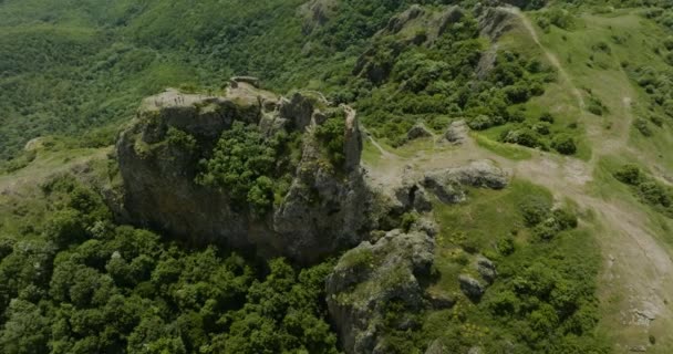 Rotating Shot Taken Far Away Azeula Fortress Forest — Vídeo de Stock