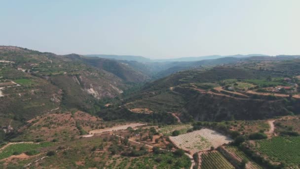 Beautiful Landscape Nature Mountains Backland Southern Cyprus Sunny Day — Wideo stockowe