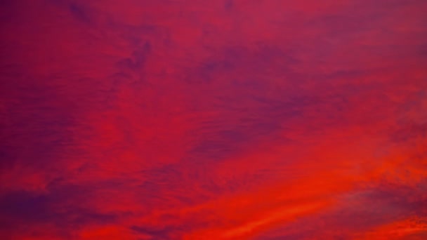 Sky Only Time Lapse Red Cloudscape Dusk Dawn Background Layer — Video