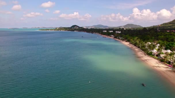 Drone Footage Beach Mae Nam Koh Samui Thailand Including Beachfront — Vídeos de Stock