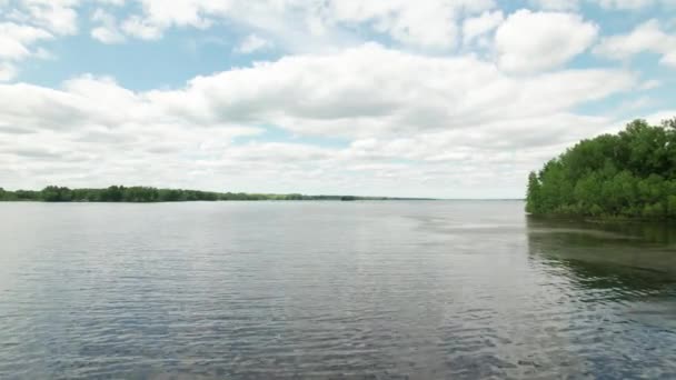 Drone View Beautiful Skies Lake — Vídeos de Stock