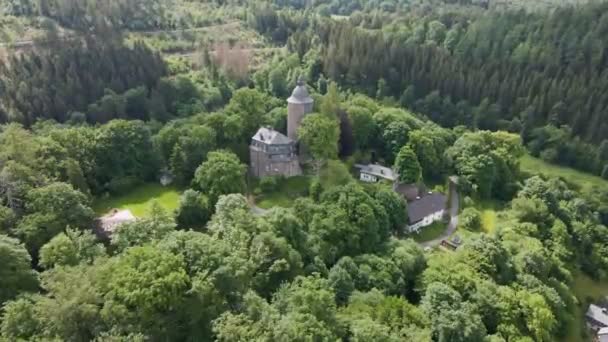 Drone Footage Wildenburg Castle Southeast Village Friesenhagen North Rhine Westphalia — 비디오