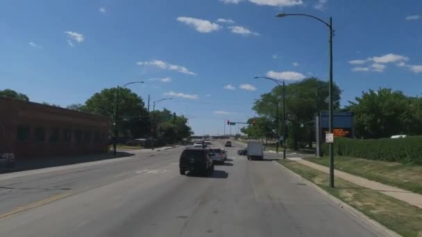 Travel Illinois Streets Highway Stop Red Light — Wideo stockowe