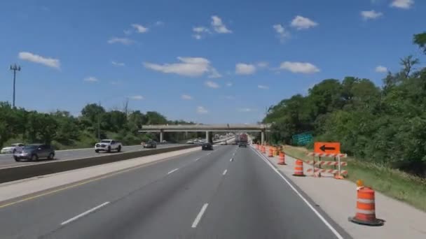 Travel Illinois Streets Highway Road Construction — Vídeo de Stock