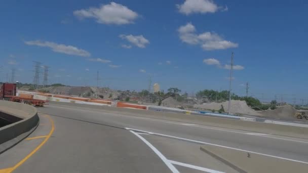 Travel Illinois Streets Highway Enter I55 South Ramp — Vídeo de Stock