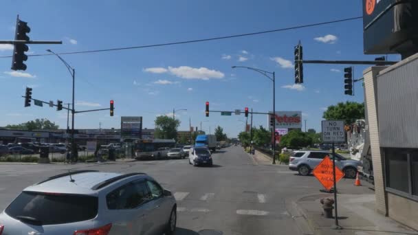 Travel Illinois Streets Highway Kedzie Ave — Stockvideo