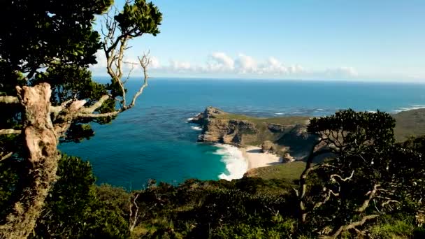 Pristine Diaz Beach Rugged Atlantic Seaboard Cape Point South Africa — Videoclip de stoc
