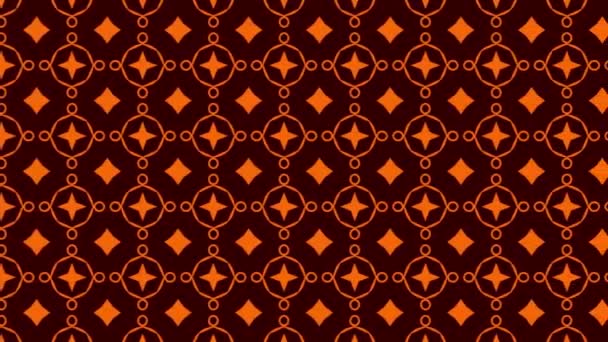 Brown Tile Border Designed Shapes Lines Seamless Abstract Sliding Motion — Stockvideo