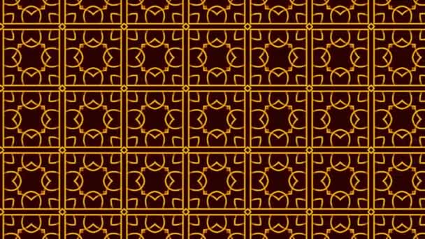 Brown Colors Art Nouveau Style Pattern Design Backdrop Sliding Seamless — Stock video