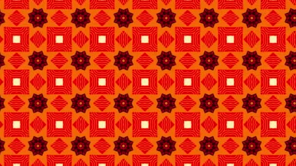Colorful Tile Pattern Slide Red White Red Shades Panning Loop — Stockvideo