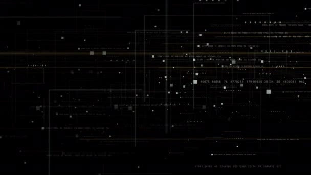 Futuristic Abstract Focus Flowing Data Matrix Meta Metaverse Telemetry Encrypt — Stock videók