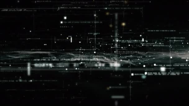 Futuristic Abstract Focus Flowing Data Matrix Meta Metaverse Telemetry Encrypt — Stok Video