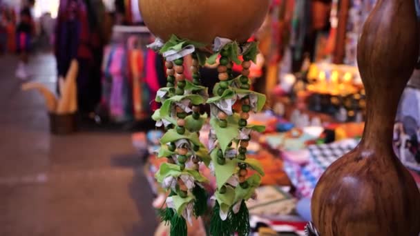 Close Hand Made Presents Nicosia Old Market — Stok Video