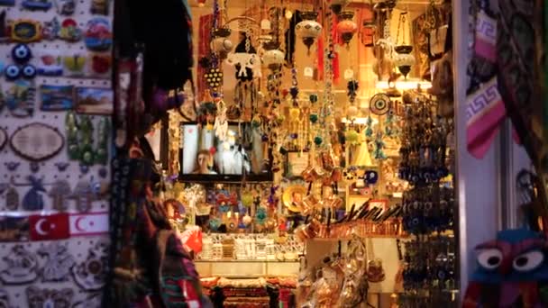Old Fashion Presents Store Nicosia Market Big Middle Turkis Cyprus — Vídeo de stock