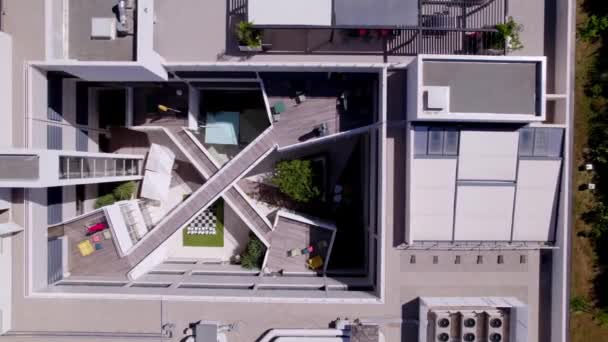Birds Eye Drone Perspective Apartment South France — Wideo stockowe