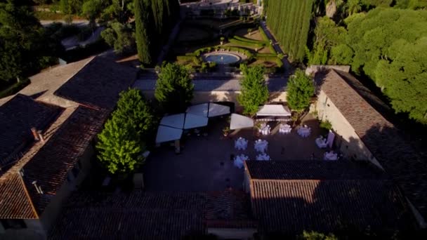 Beautiful Drone Shot Big Villa Being Shown Montpellier France — Vídeo de Stock