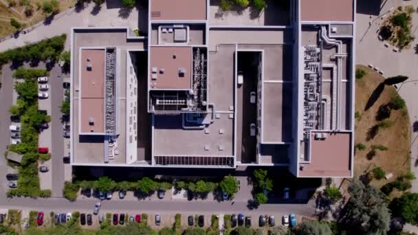 Велика Будівля Офісу Півдні Франції Монпельє Дроне — стокове відео