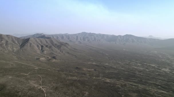 Drone Day Cloudy North Coahuila Mexico Semi Desert Mountain Azufrosa — Stok video