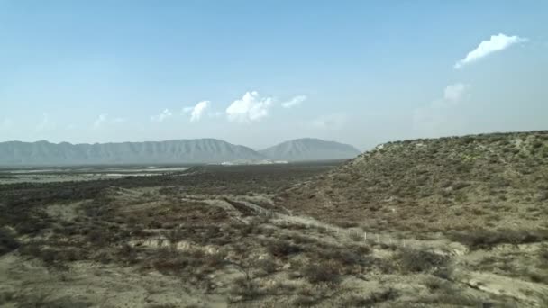 Drone Day Cloudy North Coahuila Mexico Semi Desert Mountain Azufrosa — Stockvideo