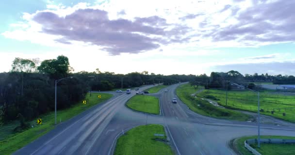 Static View Greenery Highway — стоковое видео