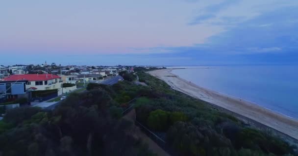 Aerial View Highway Sea Coast — Vídeos de Stock