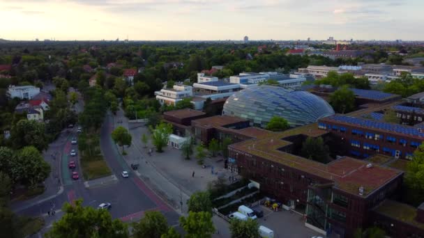 Philological Library Berlin Perfect Aerial View Flight Panorama Overview Drone — Stock videók